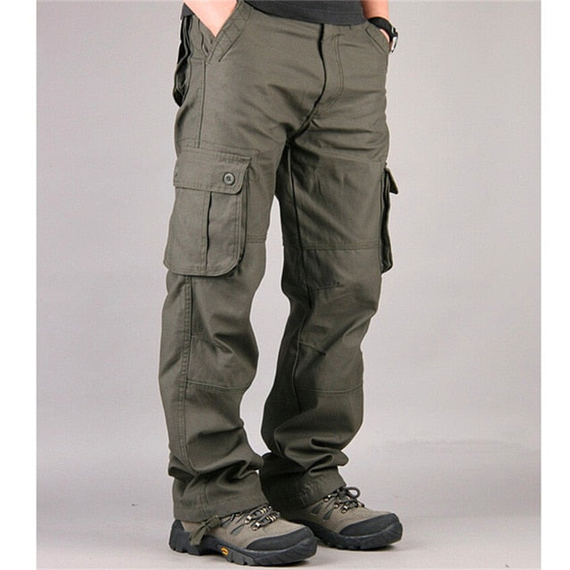 Men's Cargo Pants Casual Mens Pant Multi Pocket Military Overall Men Outdoors High Quality Long Trousers 30-44 Plus size - Zodfashion