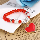 ZOSHI Romantic Vintage Bracelets For Women Heart Pendant Bracelets with crystal Shambhala Beads Fit Pan Bracelets Jewelry - Zodfashion