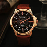 Yazole Brand Luxury Famous Men Watches Business Leather Watch Male Clock Fashion Leisure Dress Quartz Watch Relogio Masculino - Zodfashion