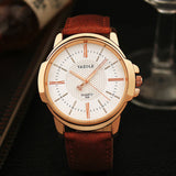 Yazole Brand Luxury Famous Men Watches Business Leather Watch Male Clock Fashion Leisure Dress Quartz Watch Relogio Masculino - Zodfashion