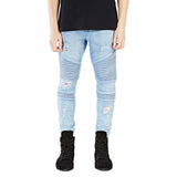 Men Jeans Runway Slim Racer Biker Jeans Fashion Hiphop Skinny Jeans For Men H0292 - Zodfashion