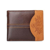 GUBINTU Genuine Leather Men Wallets Coin Pocket Zipper Real Men's Leather Wallet with Coin High Quality Male Purse cartera - Zodfashion