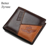 GUBINTU Genuine Leather Men Wallets Coin Pocket Zipper Real Men's Leather Wallet with Coin High Quality Male Purse cartera - Zodfashion