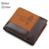 GUBINTU Genuine Leather Men Wallets Coin Pocket Zipper Real Men's Leather Wallet with Coin High Quality Male Purse cartera - Zodfashion