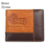 GUBINTU Genuine Leather Men Wallets Coin Pocket Zipper Real Men's Leather Wallet with Coin High Quality Male Purse cartera - Zodfashion