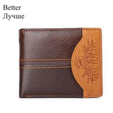 GUBINTU Genuine Leather Men Wallets Coin Pocket Zipper Real Men's Leather Wallet with Coin High Quality Male Purse cartera - Zodfashion