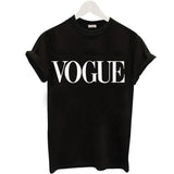 Plus Size S-XL Harajuku Summer T Shirt Women New Arrivals Fashion VOGUE Printed T-shirt Woman Tee Tops Casual Female T-shirts - Zodfashion