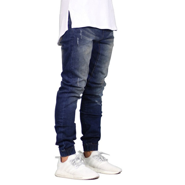 Fashion Stretch Men Jeans Denim Jogger Design Hip Hop Joggers For Men Y5036 - Zodfashion