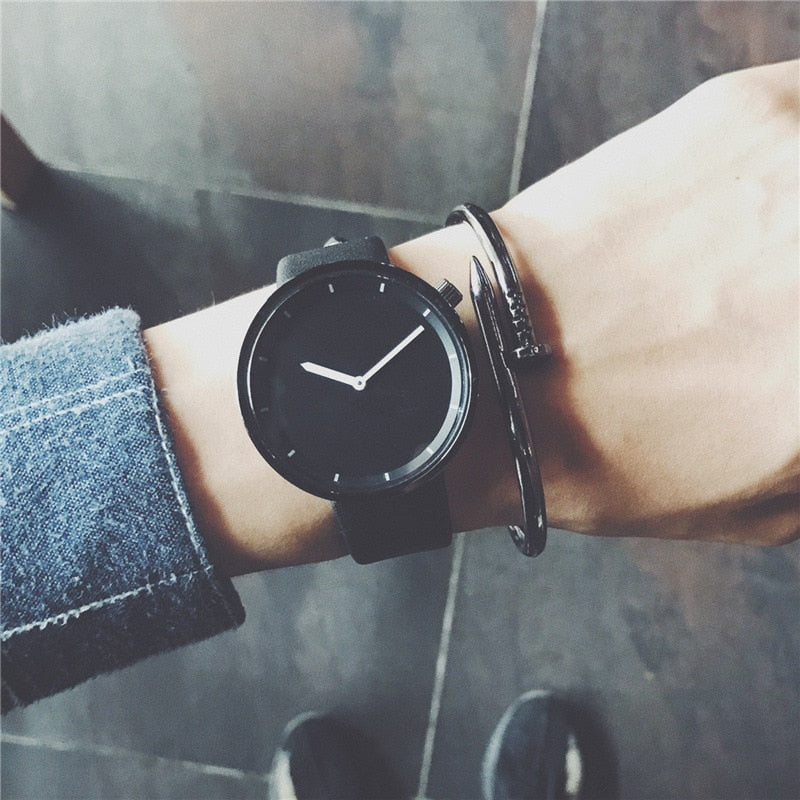 Minimalist stylish men quartz watches drop shipping 2018 new fashion simple black clock BGG brand male wristwatches gifts - Zodfashion