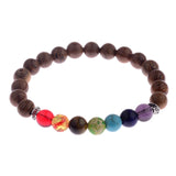 Amader 8mm New Natural Wood Beads Bracelets Men Black Ethinc Meditation White Bracelet Women Prayer Jewelry Yoga ABJ005 - Zodfashion