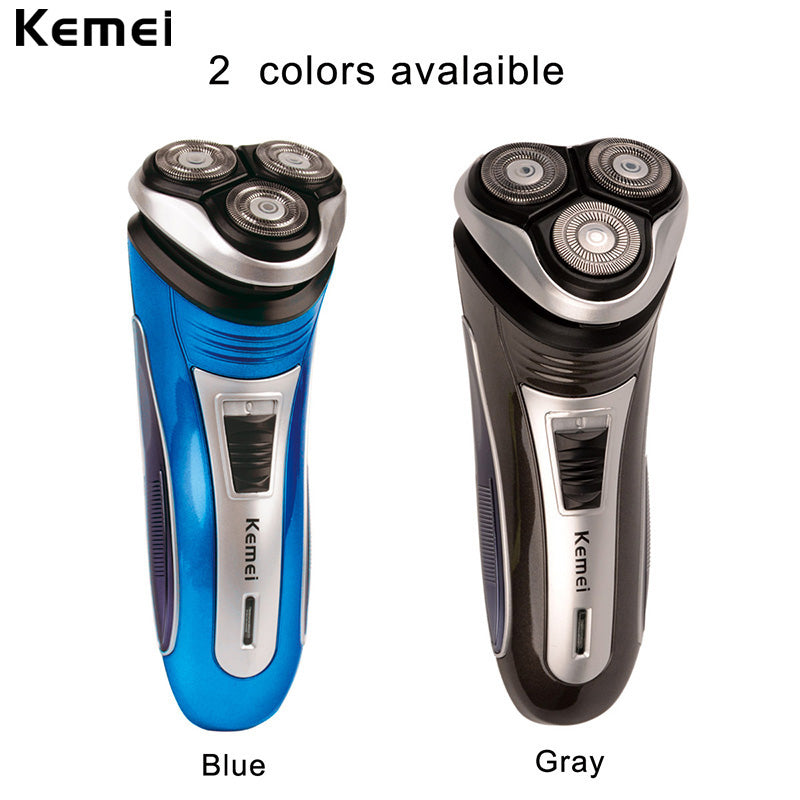 Kemei 100-240V Rechargeable Electric Shaver 3D Triple Floating Blade Heads Shaving Razors Face Care Men Beard Trimmer Machine 46 - Zodfashion