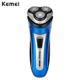 Kemei 100-240V Rechargeable Electric Shaver 3D Triple Floating Blade Heads Shaving Razors Face Care Men Beard Trimmer Machine 46 - Zodfashion