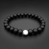 2Pcs/Set Couples Distance Bracelet Classic Natural Stone White and Black Yin Yang Beaded Bracelets for Men Women Best Friend Hot - Zodfashion