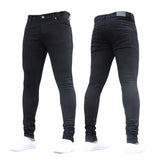 LASPERAL 2018 New Fashion Men's Casual Stretch Skinny Jeans Trousers Tight Pants Solid Color Jeans Men Brand Mens Designer Jeans - Zodfashion