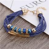 Bracelet Wholesale 2018 New Fashion Jewelry Leather Bracelet for Women Bangle Europe Beads Charms Gold Bracelet Christmas Gift - Zodfashion