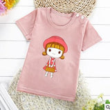 2018 New Fashion Cartoon 100% Cotton Short Sleeve Children Kids T-shirts 2-7 Years Boys Girls Tshirts Baby Girls Clothes - Zodfashion