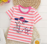 2018 New Fashion Cartoon 100% Cotton Short Sleeve Children Kids T-shirts 2-7 Years Boys Girls Tshirts Baby Girls Clothes - Zodfashion