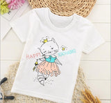 2018 New Fashion Cartoon 100% Cotton Short Sleeve Children Kids T-shirts 2-7 Years Boys Girls Tshirts Baby Girls Clothes - Zodfashion