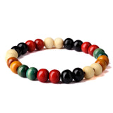 New Fashion Natural Wooden Beaded Root Chakra Jewery & Hip Hop Bead Bracelet Buddha Word Jewelry For Men Women gift Special sale - Zodfashion