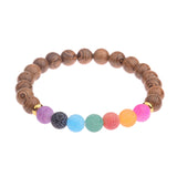 Amader 8mm New Natural Wood Beads Bracelets Men Black Ethinc Meditation White Bracelet Women Prayer Jewelry Yoga ABJ005 - Zodfashion