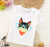 2018 New Fashion Cartoon 100% Cotton Short Sleeve Children Kids T-shirts 2-7 Years Boys Girls Tshirts Baby Girls Clothes - Zodfashion