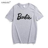 Barbie Letter Print Cotton T-Shirt - Zodfashion