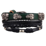 New Fashion Bead Leather Bracelets & bangles for Women 3/4 pcs 1 Set Multilayer Wristband Bracelet Men Pulseiras dropshiping - Zodfashion