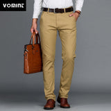 VOMINT pants men new 2018 Mens Casual Pants Stretch male trousers man long Straight Black Blue Khaki plus size pant suit pants - Zodfashion