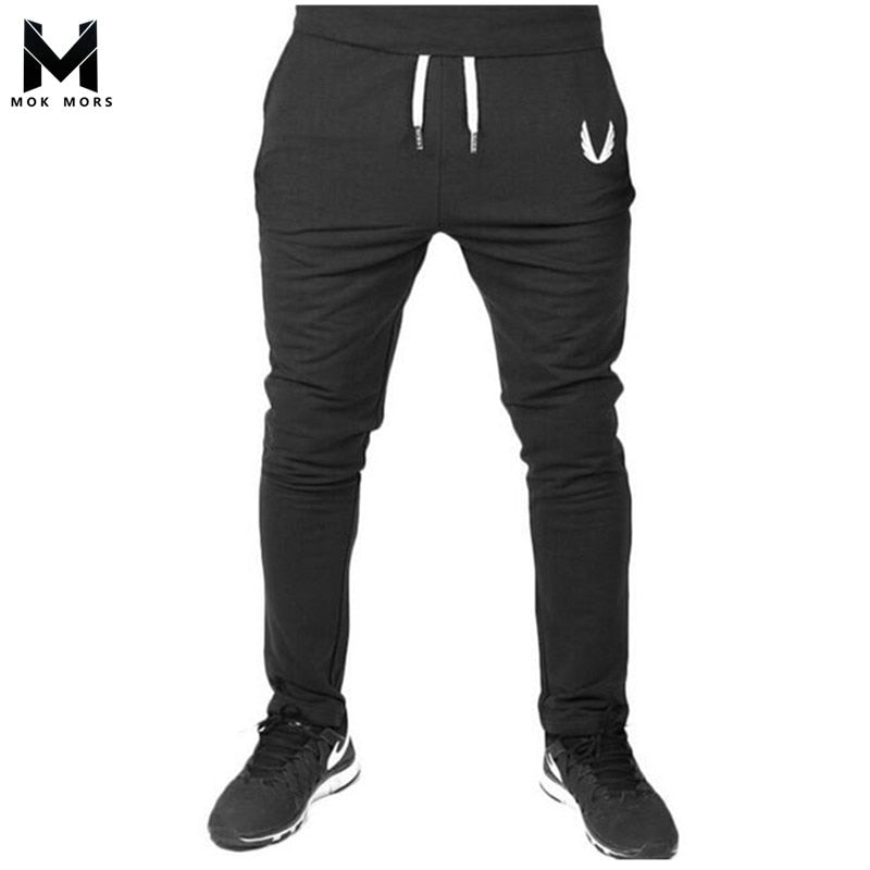 Men Joggers Fall 2018 New Han Edition Embroidery Mens Sweatpants Leisure Cultivate One's Morality Pants Men's Trousers - Zodfashion