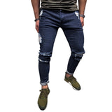 NIBESSER mens brand Skinny jeans Pant Casual Trousers 2018 denim black jeans homme stretch pencil Pants Plus Size streetwear 3XL - Zodfashion